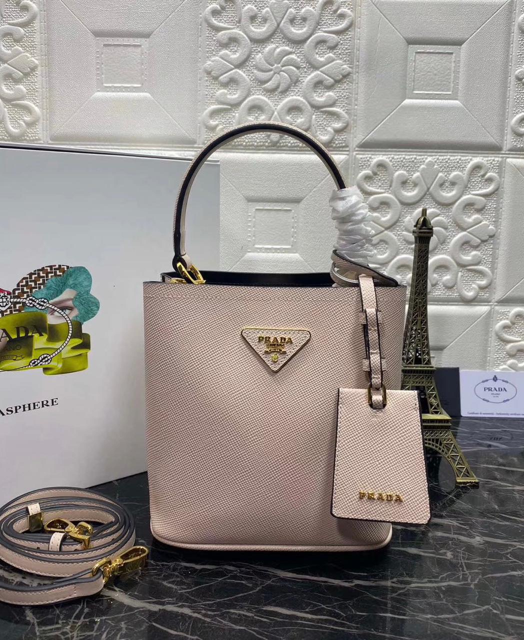 Prada Embossed Bucket Bag