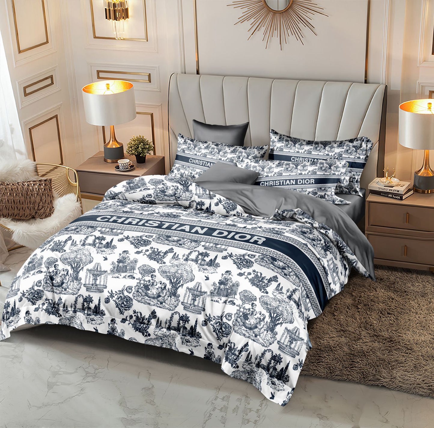 Dior Bed Sheet Set