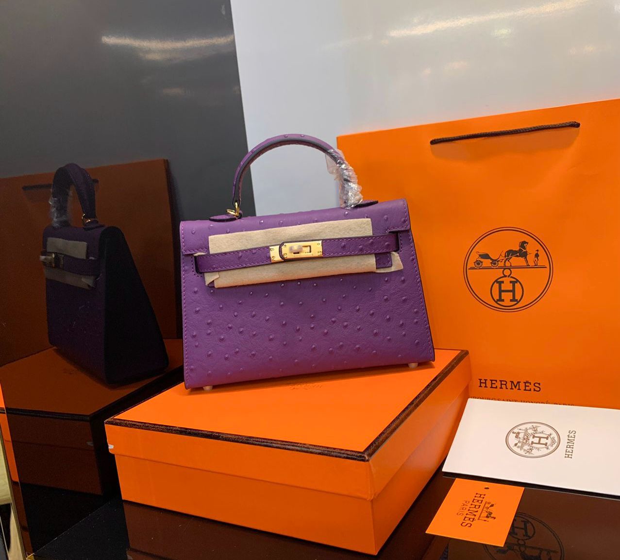 Hermes Kelly Bag Ostrich Leather Bag – Aone Brands Dubai