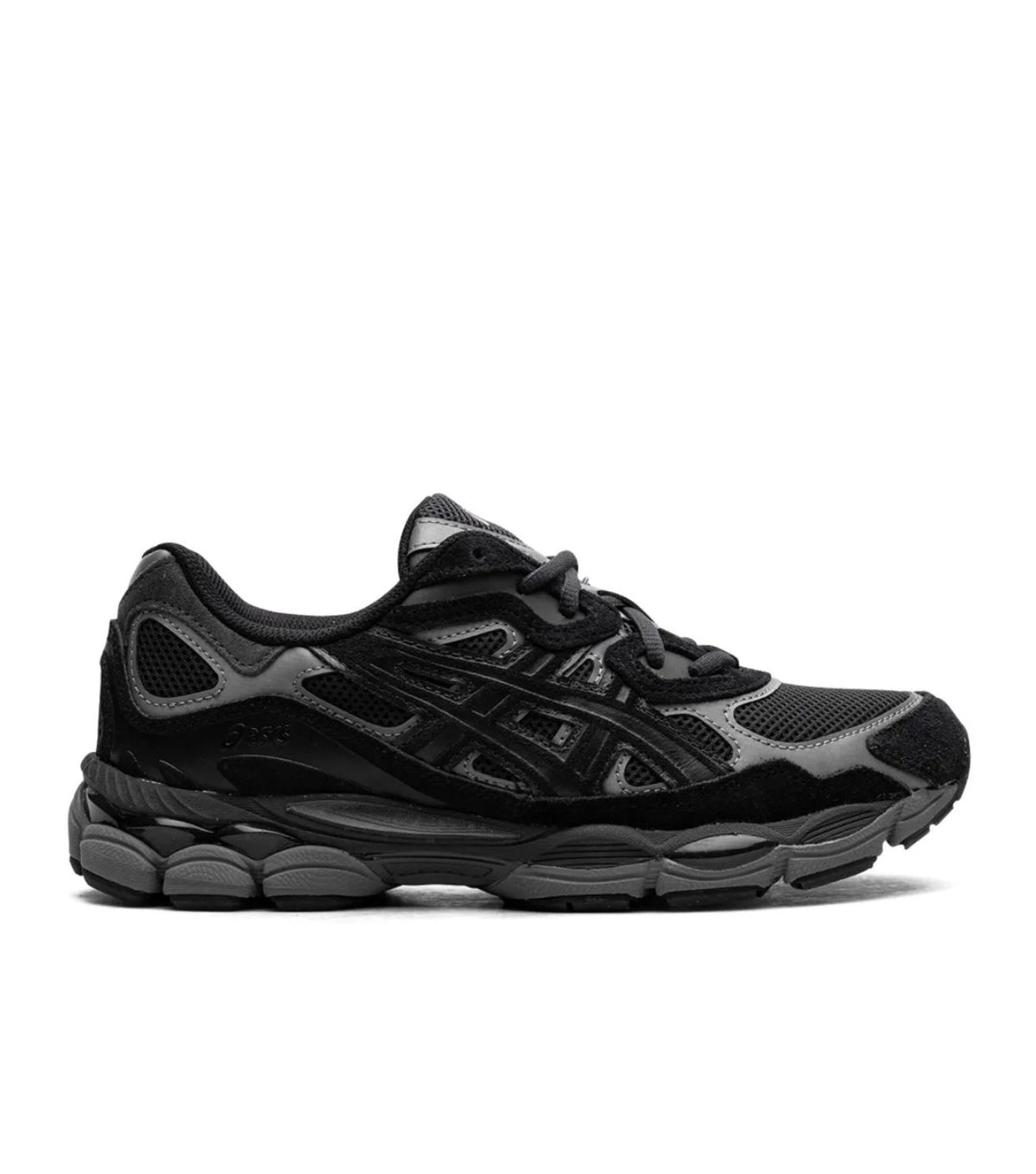 ASICS GEL-KAYANO 14 black and grey sneaker side profile
