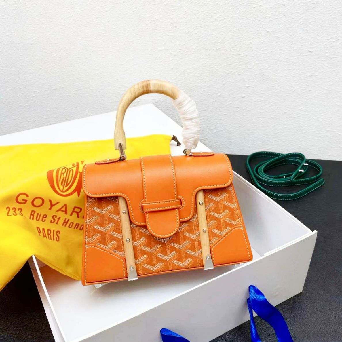 Orange Goyard women's handbag