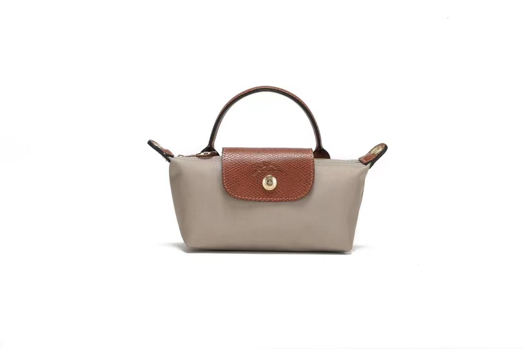 Beige Longchamp women’s mini crossbody bag