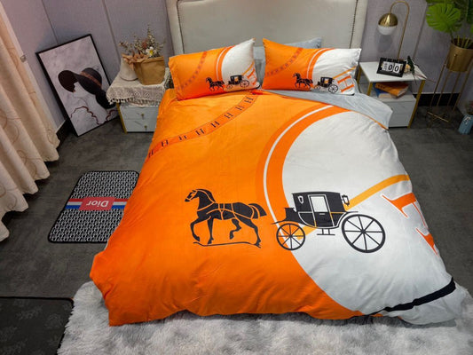 Hermes King Size Bedsheet