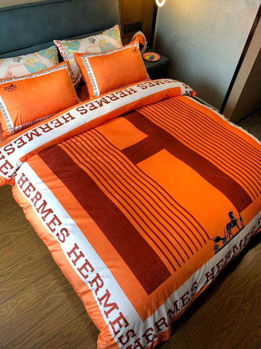 Hermes King Size Bedsheet