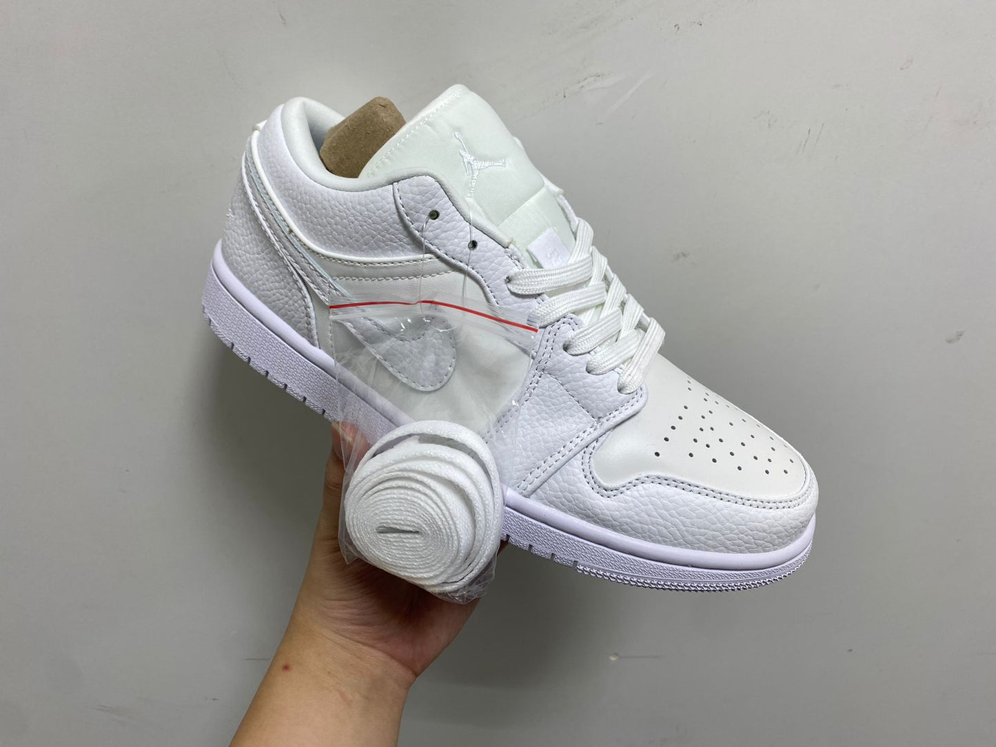 NEW GS Air Jordan 1 Low White Shoes