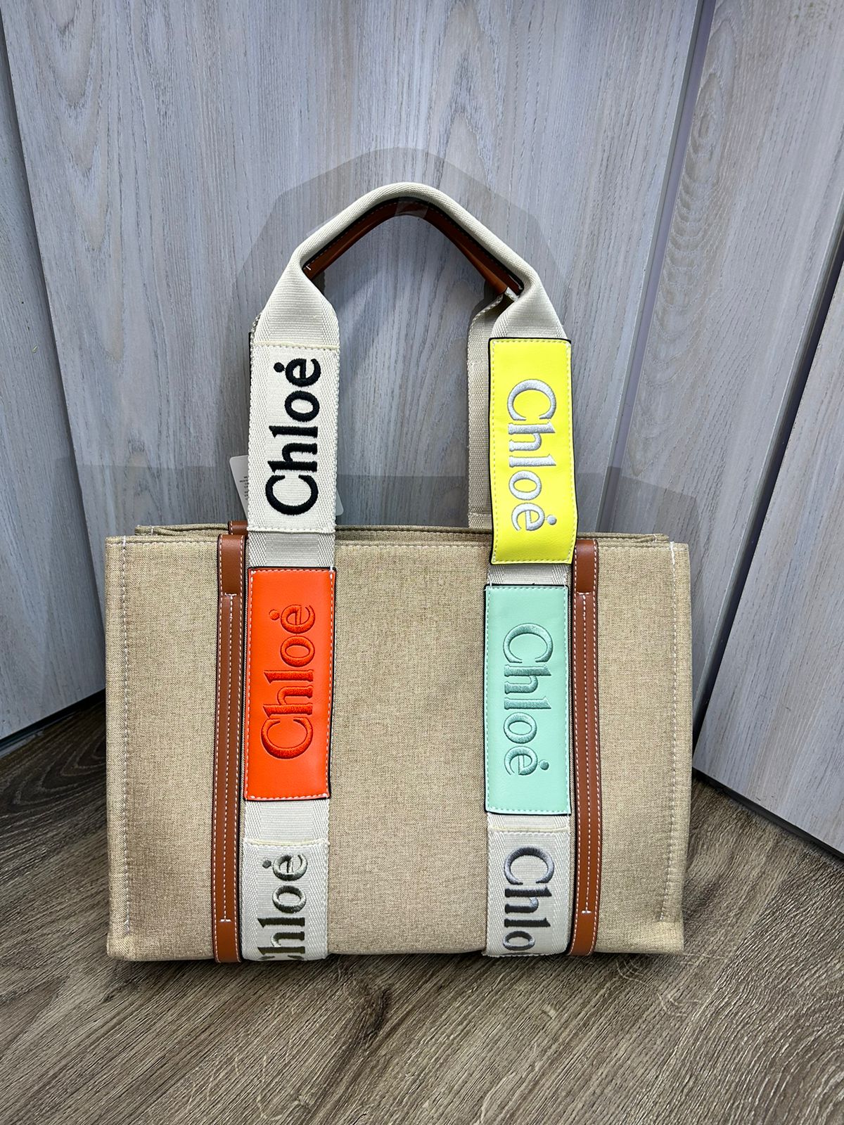 Women's Natural Neutral Woody Medium Tote Bag - Aone Brands Dubai