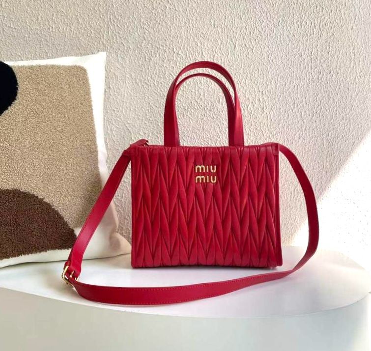 Miu Miu Women's Red Matelassé Bag