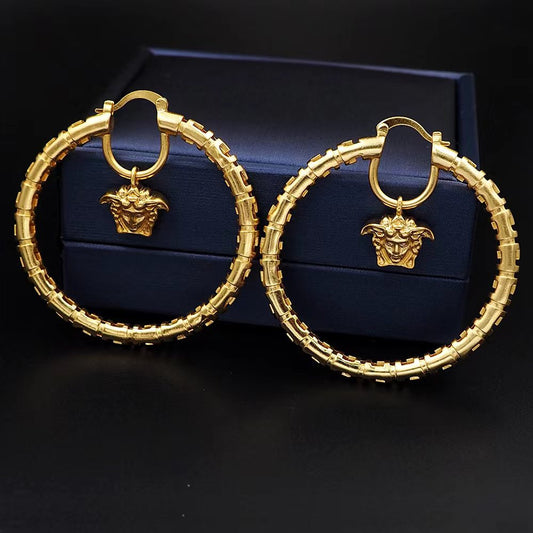 LV Gold Earrings - Aone Brands Dubai