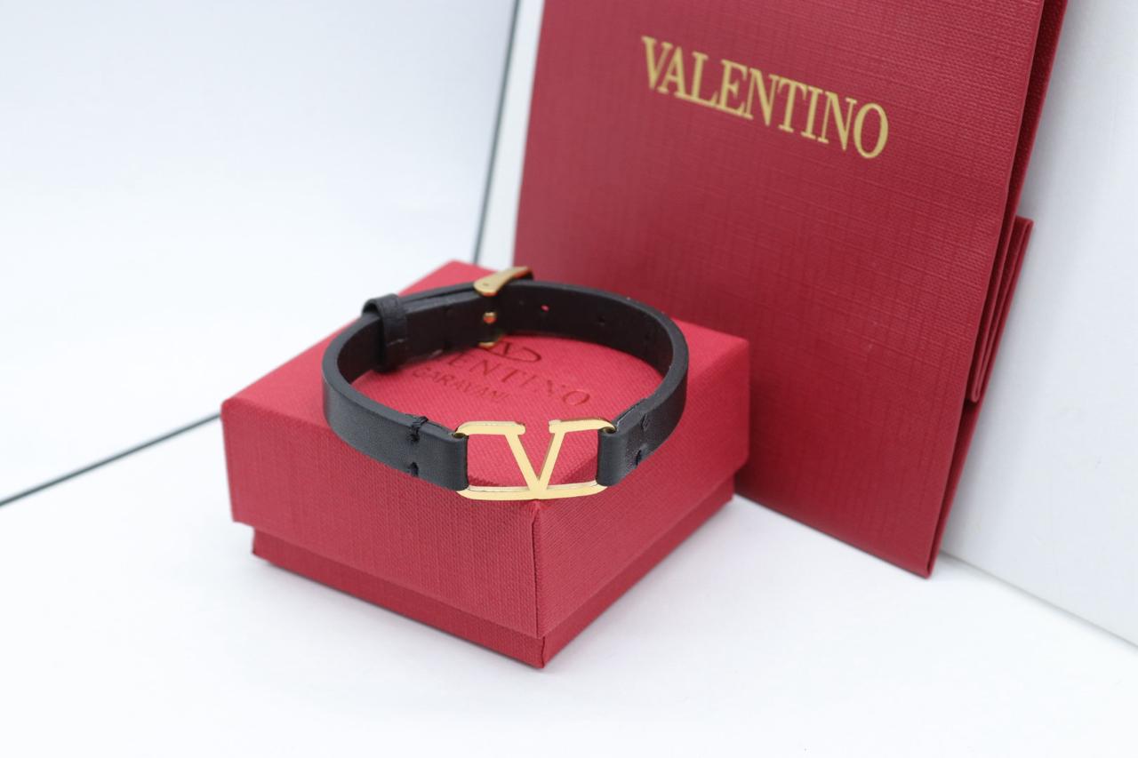 Valentino Signature Men's Leather Bracelet