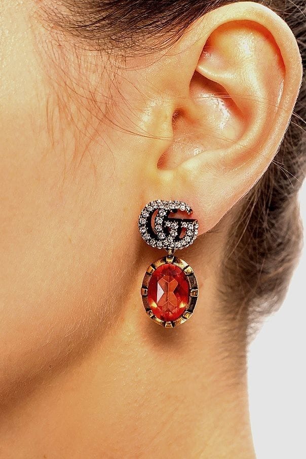 Gucci Crystal Drop Earrings