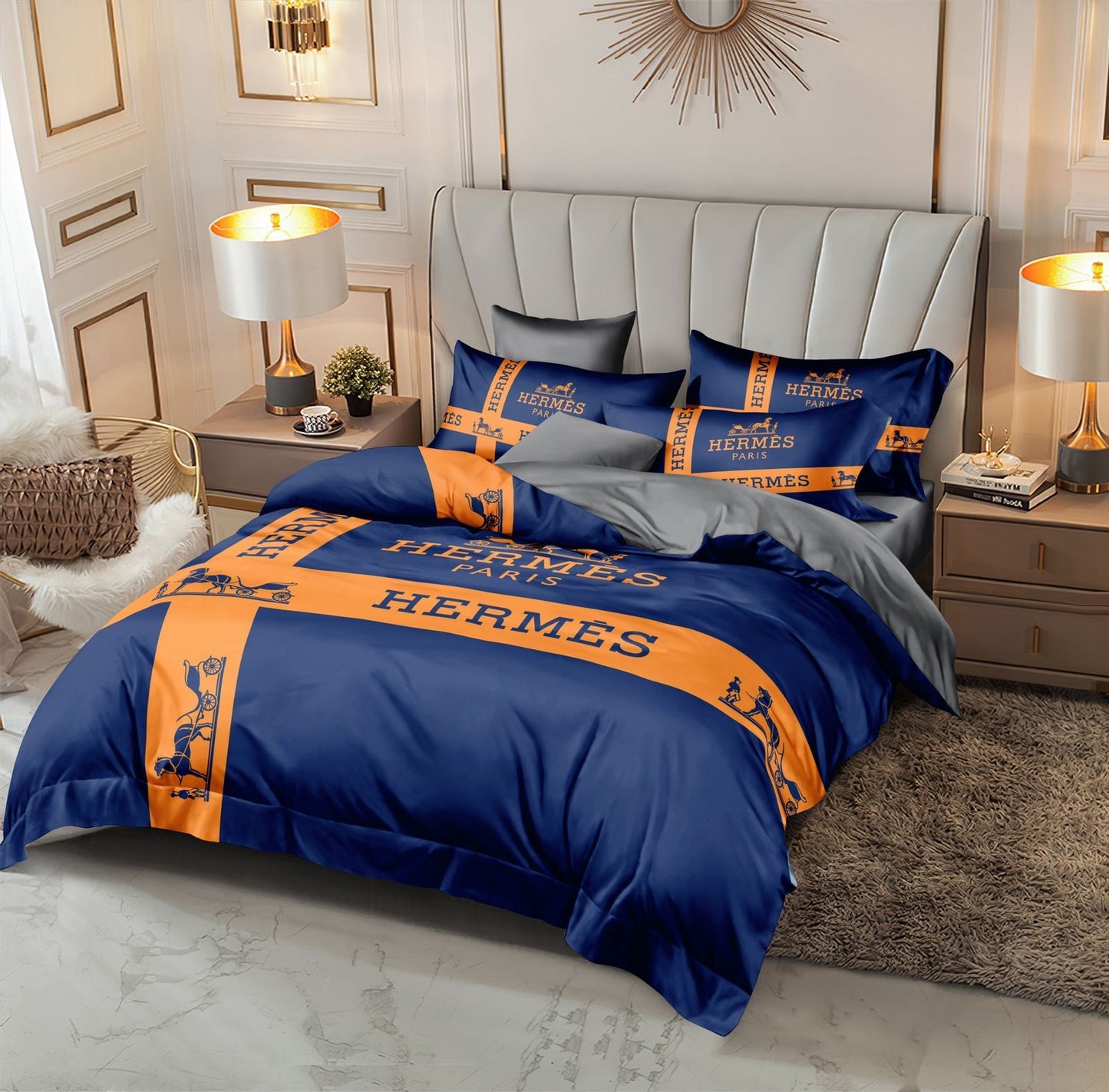 Hermes Bed Sheet Set