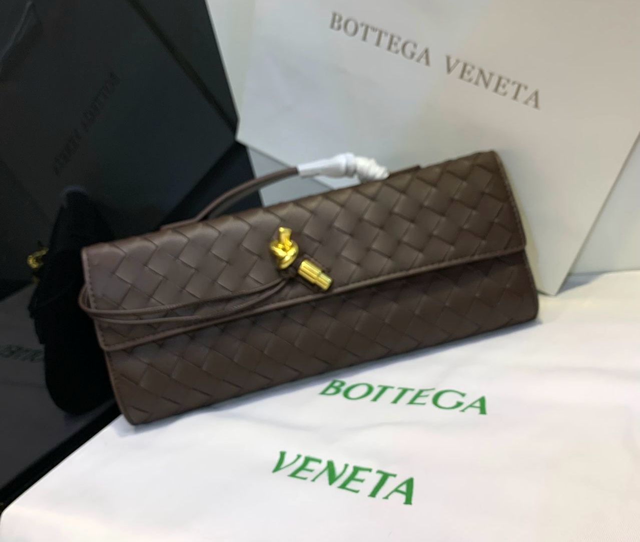 Bottega Veneta Andiamo Long Clutch Bag