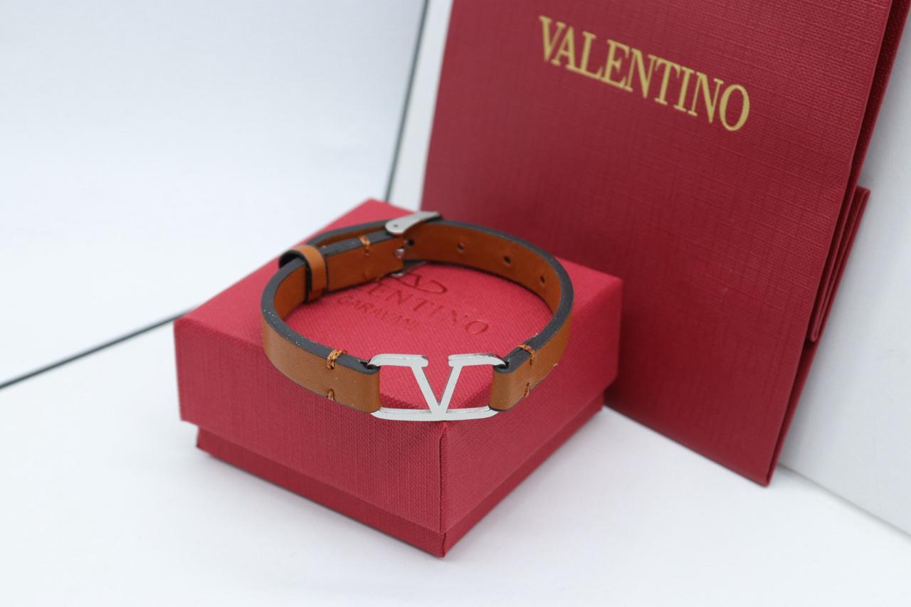 Valentino Signature Men's Leather Bracelet