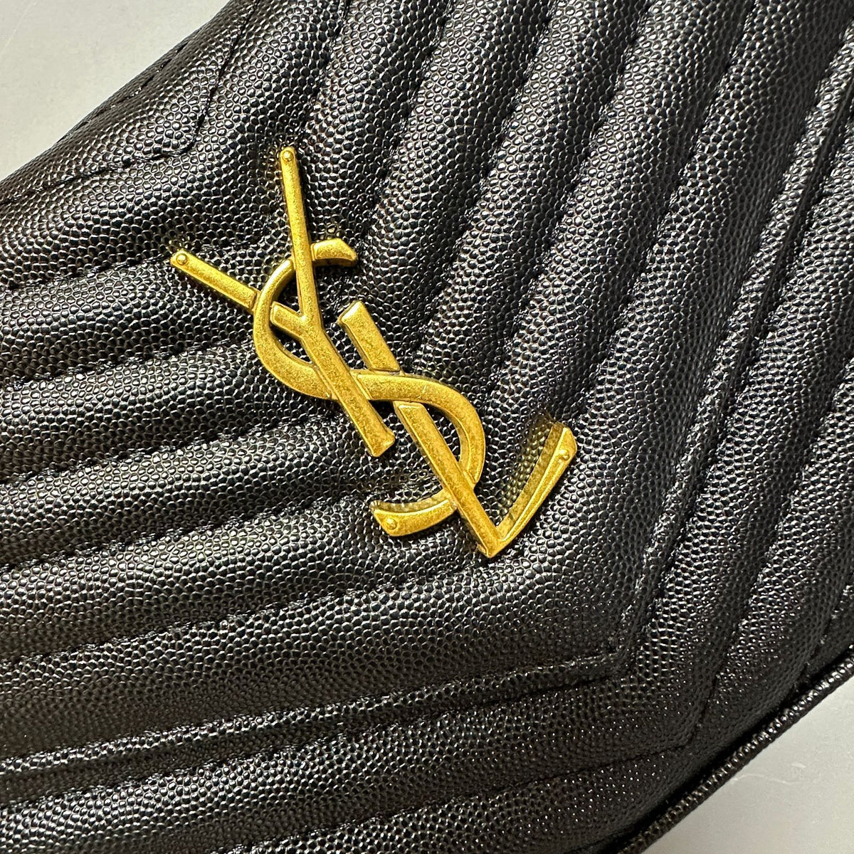 Black quilted YSL style s bag for women
