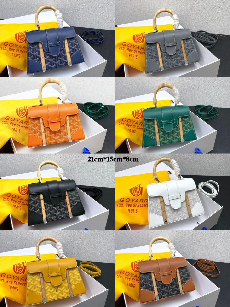 Goyard women's handbag front view with top handle