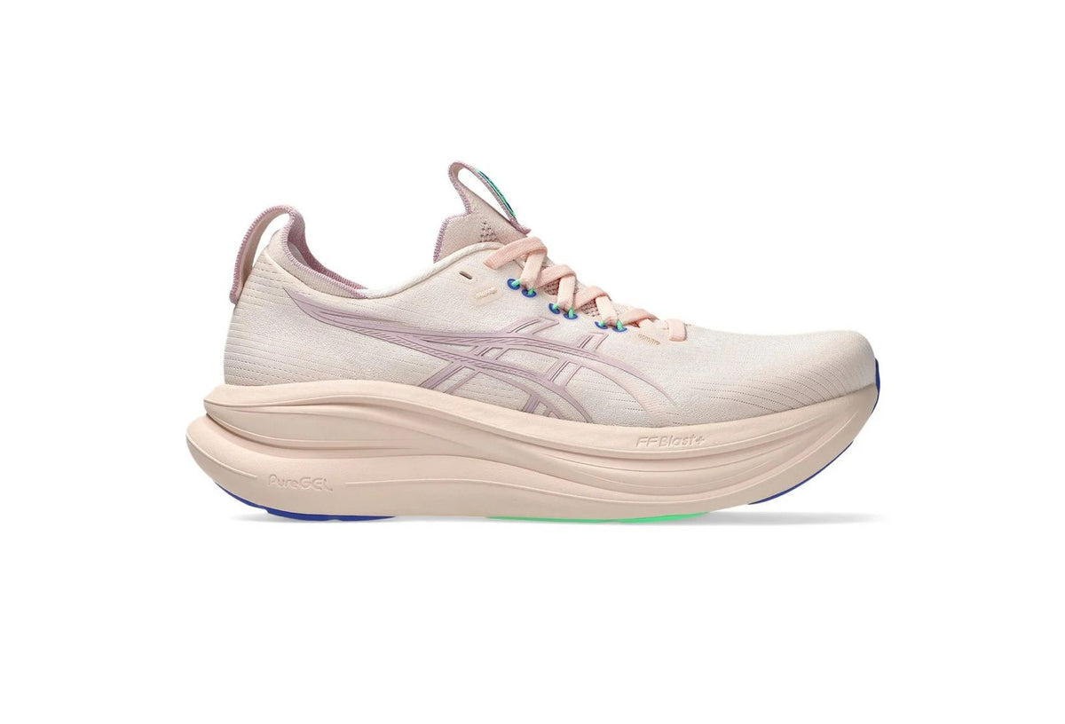 Side view of ASICS GEL-NIMBUS 26 TR Pearl Pink sneaker