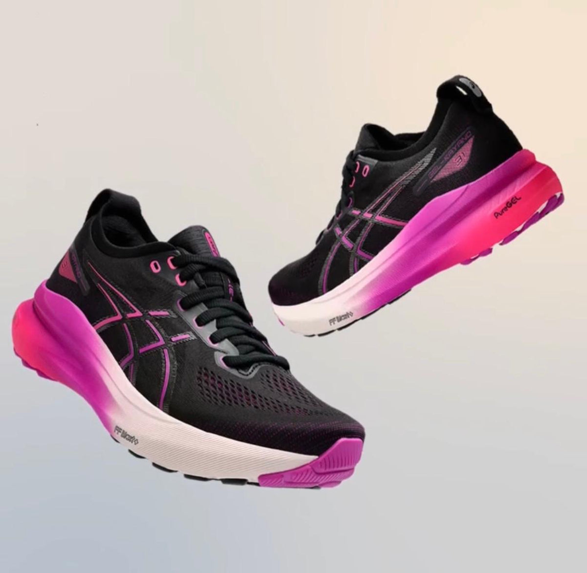 ASICS NOVABLAST 5 Black Pearl Pink running sneakers pair view