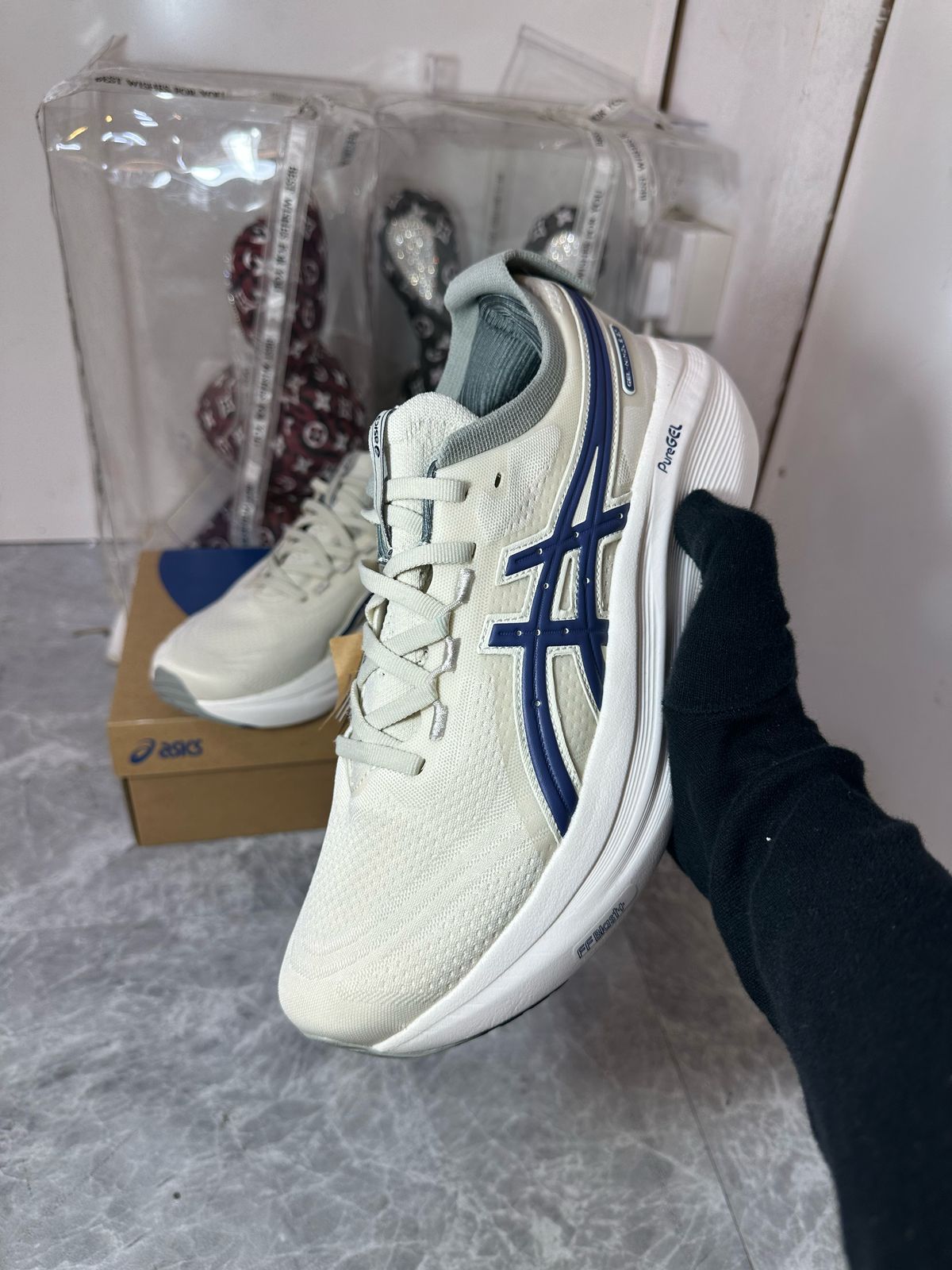 ASICS SONICBLAST Cream Blue running shoes in UAE