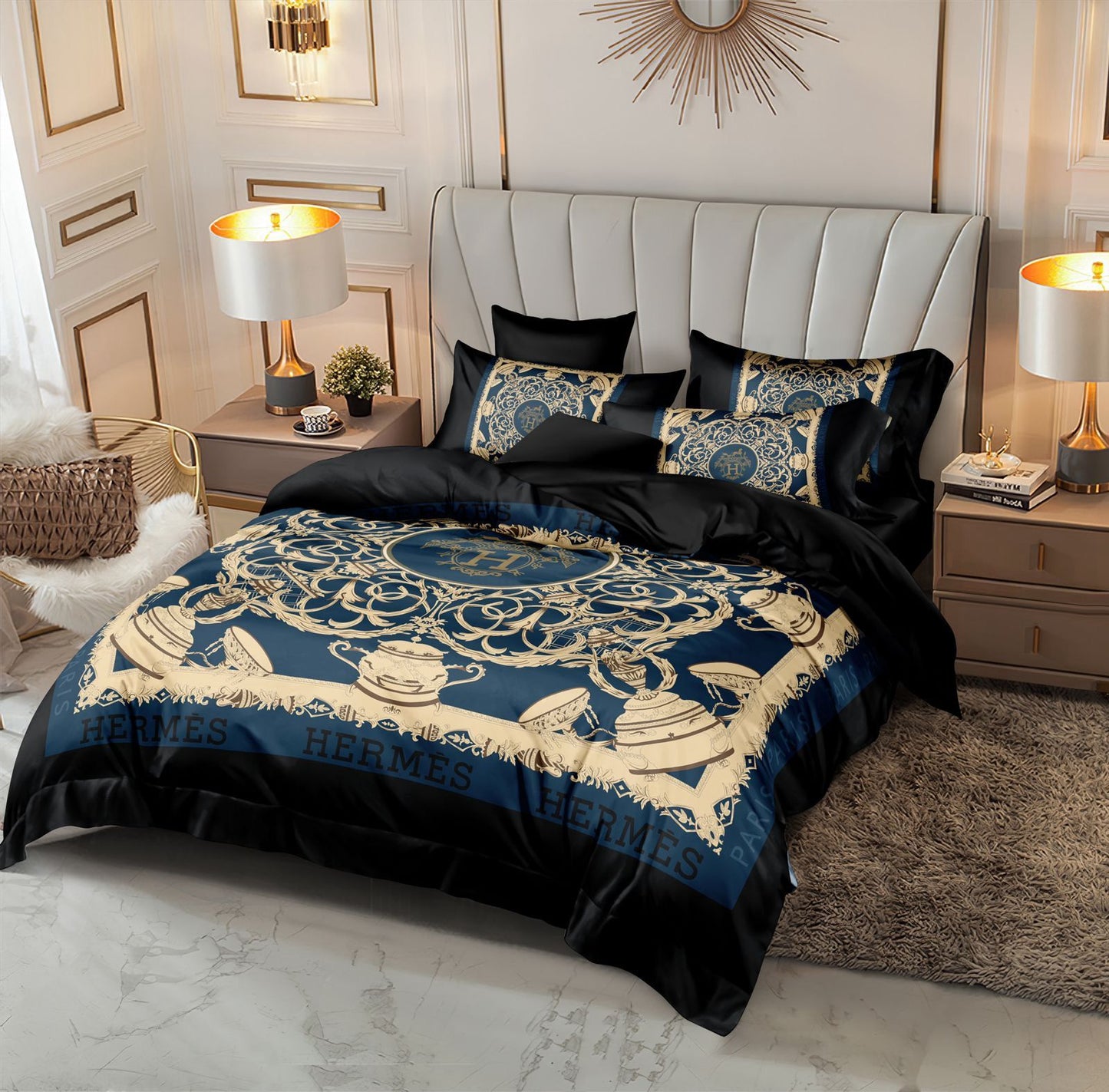 Hermes Bed Sheet Set