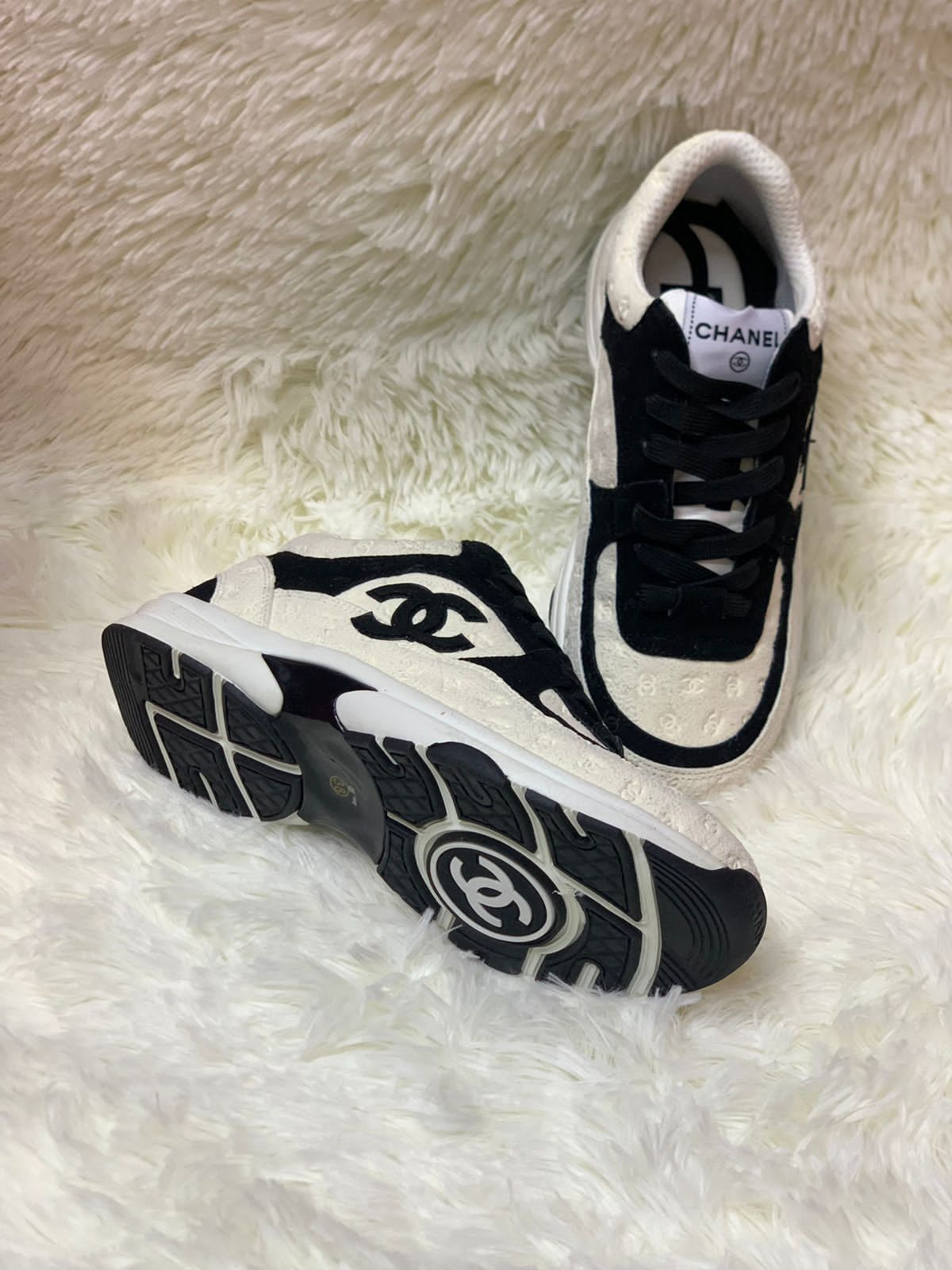 Chanel Women's CC All Over Print Low - Aone Brands Dubai