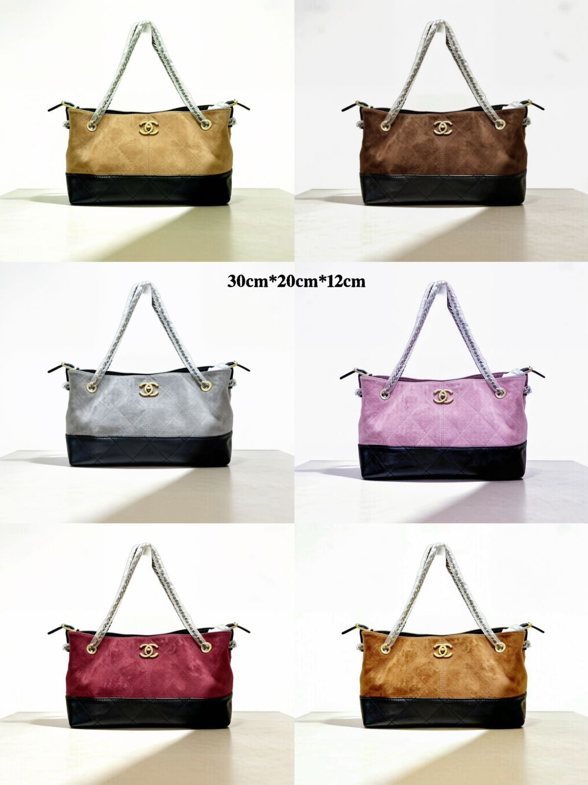 Chanel women's chain shoulder bag available in multiple colors