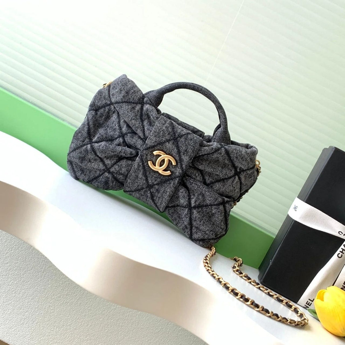Grey Chanel women’s quilted mini bag in UAE