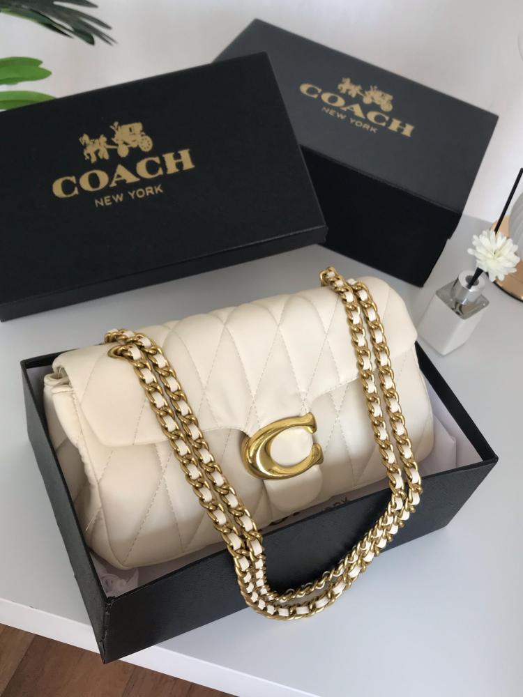 Ivory Coach women’s bag with gold-tone chain