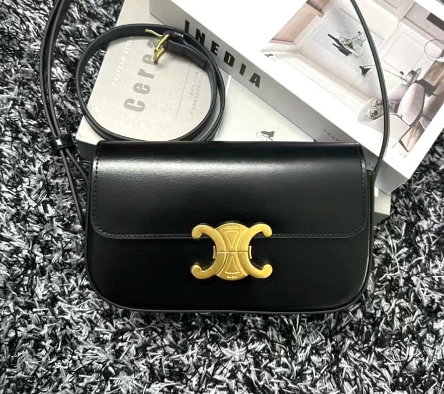 Celine Teen Leather Triomphe Bag