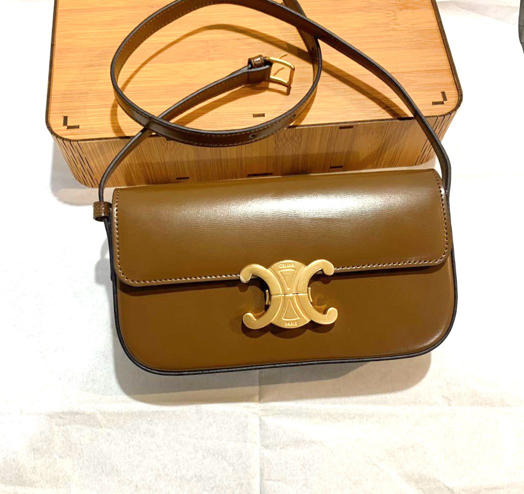 Celine Teen Leather Triomphe Bag