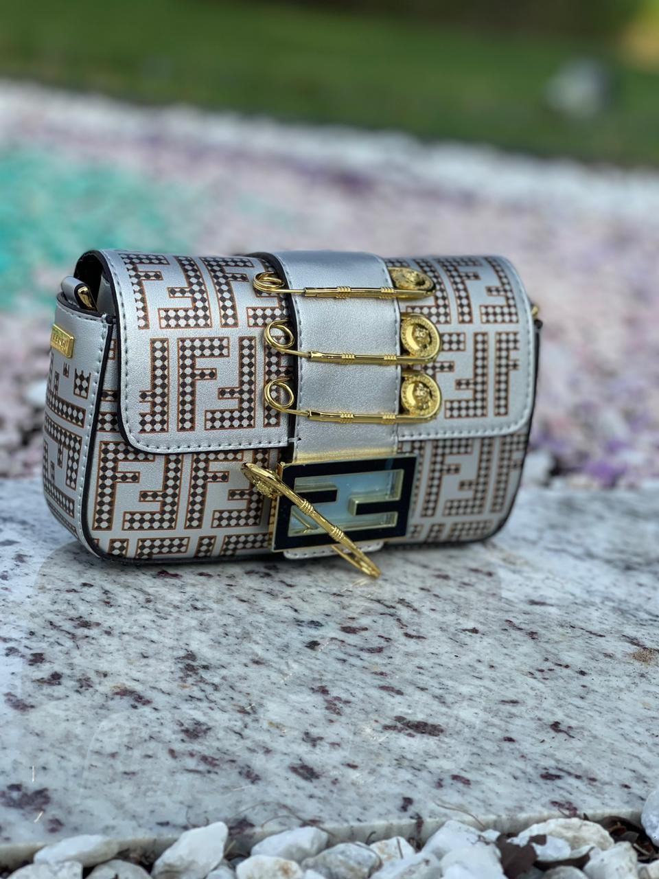 Fendi Women Brooch Fendace Bag - Aone Brands Dubai