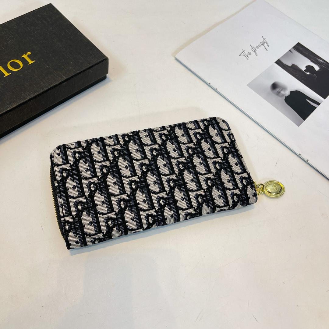 Front view of Dior women’s wristlet wallet