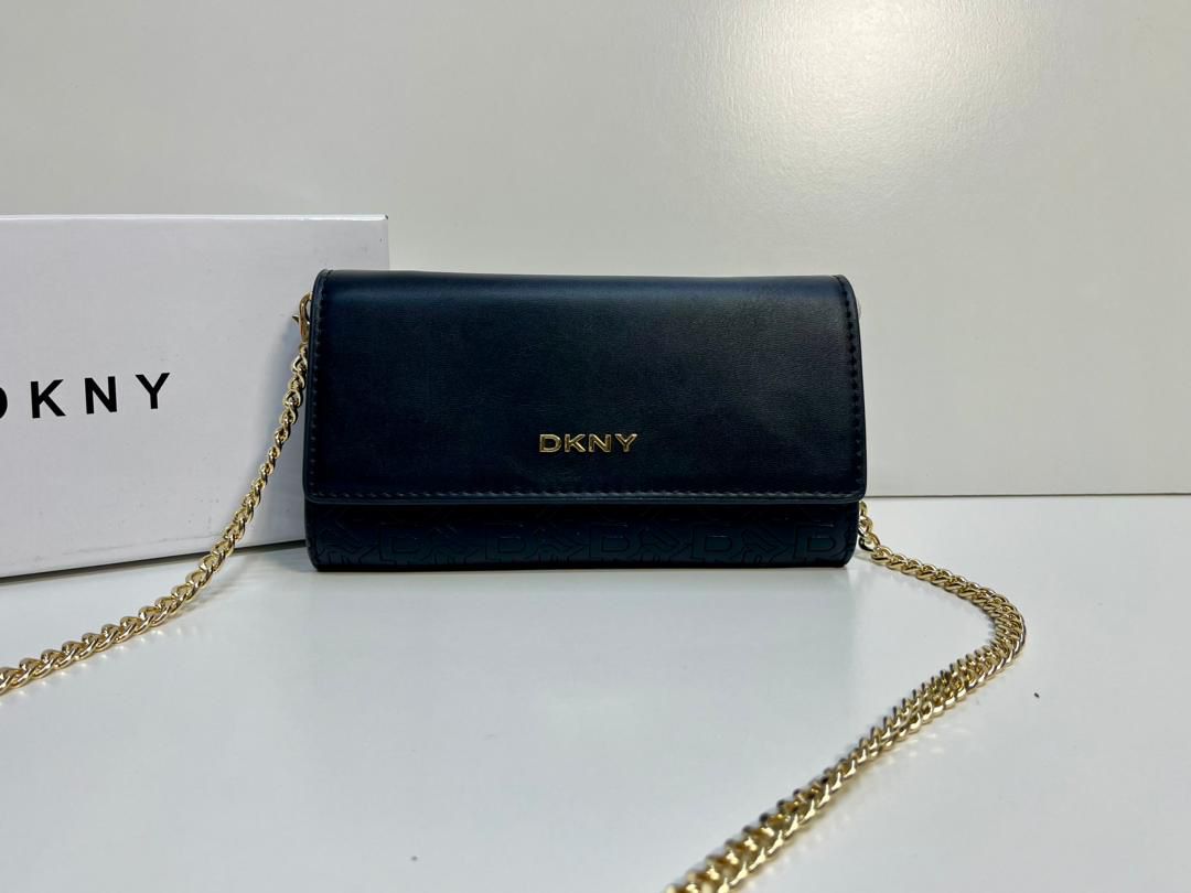 Black DKNY women’s wallet-on-chain bag