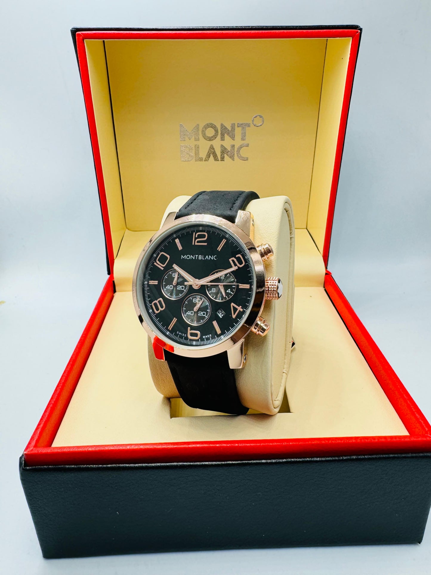 Montblanc Swiss Golden Dial Men's Watch