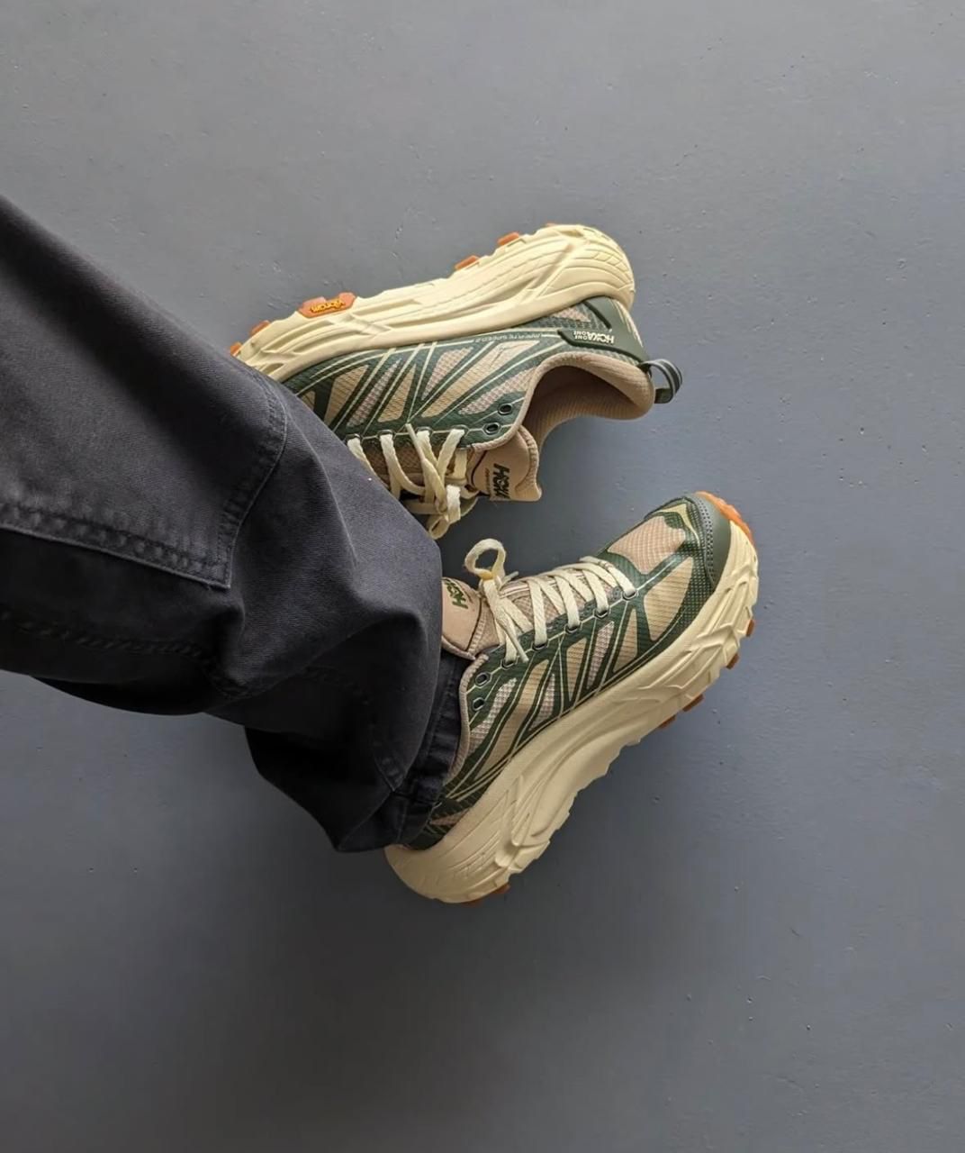 END. x HOKA Mafate Speed 2 Overland Chive Flan sneakers at Aone Brands Dubai