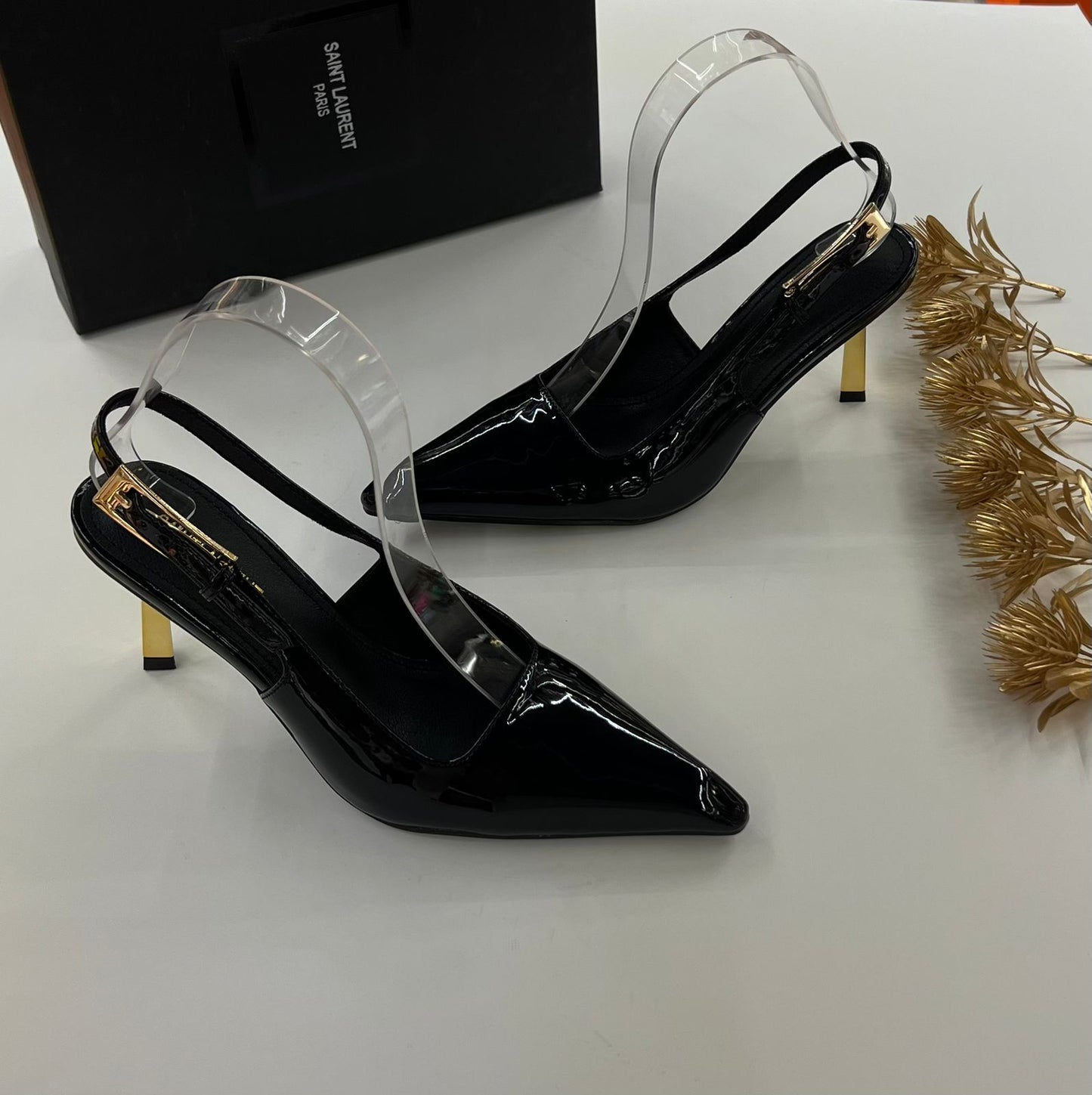 Saint Laurent YSL Women Lee Slingback Pumps