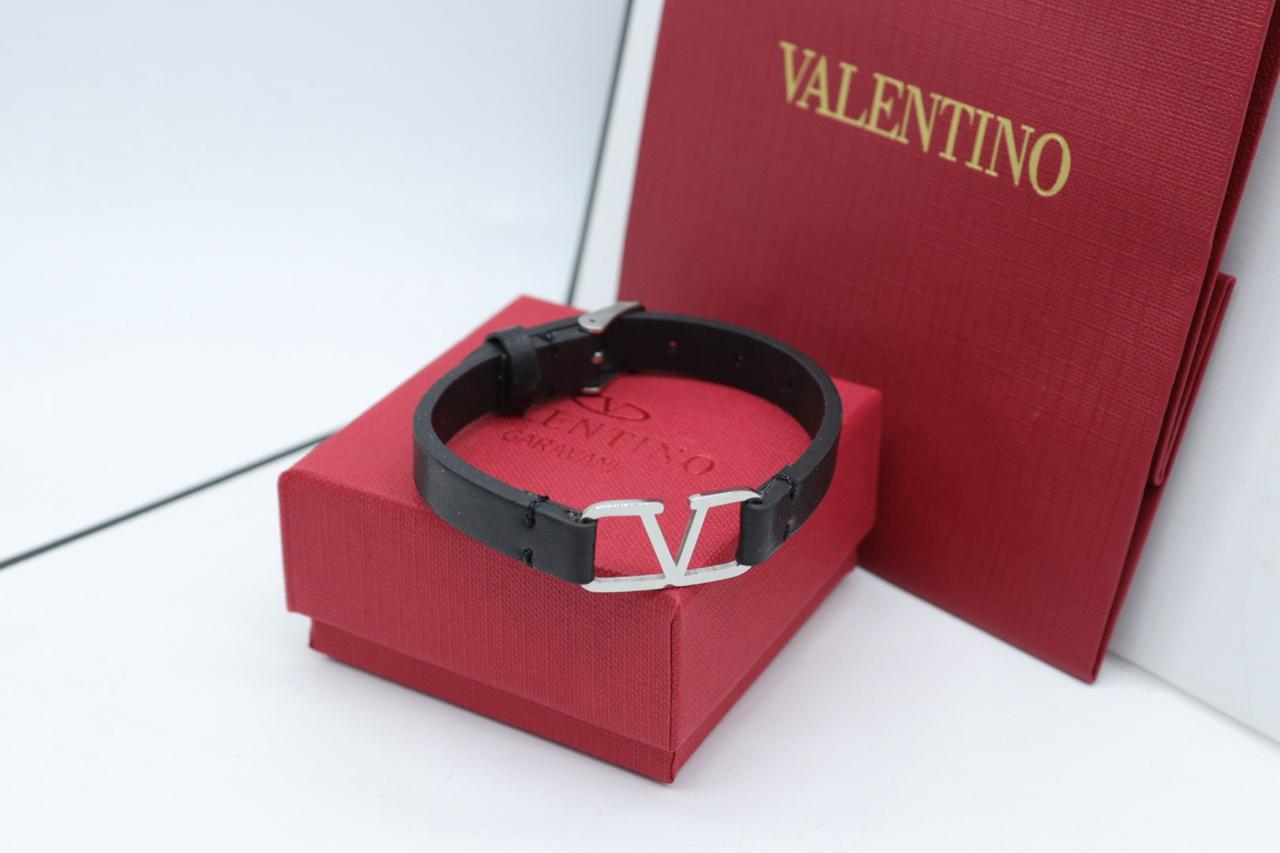 Valentino Signature Men's Leather Bracelet