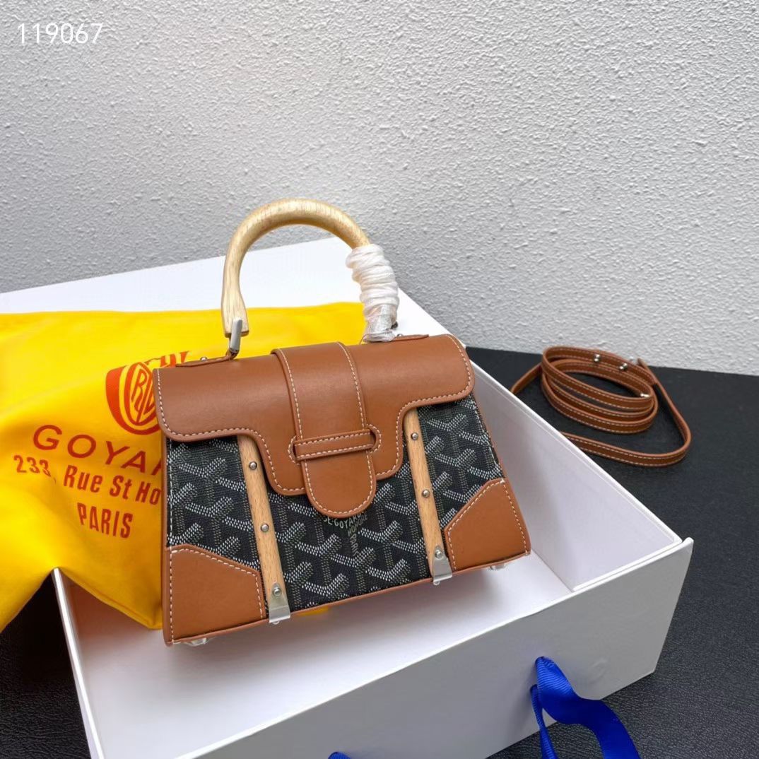 Brown and Black Goyard handbag for women