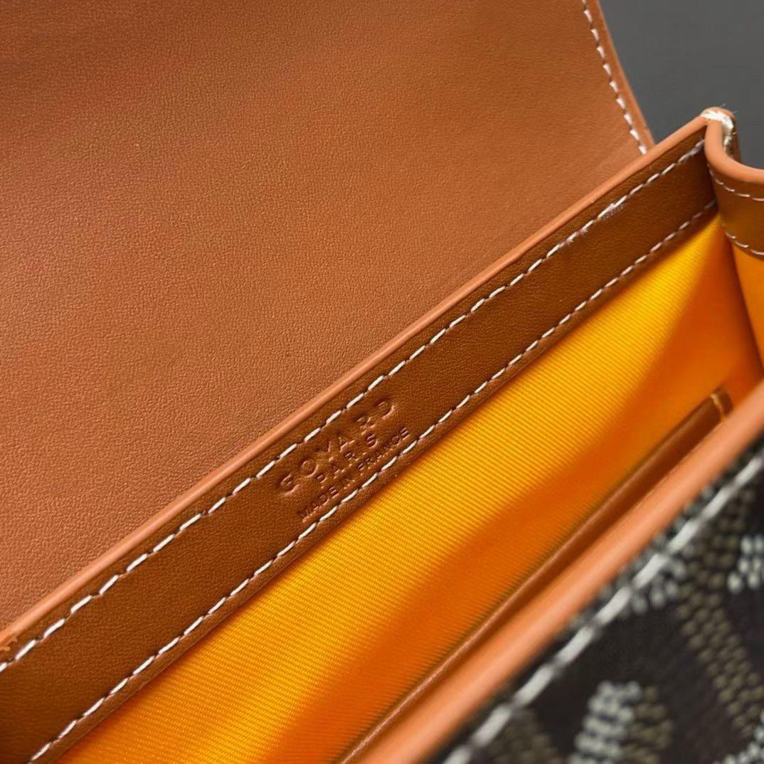 Goyard handbag interior compartment detail