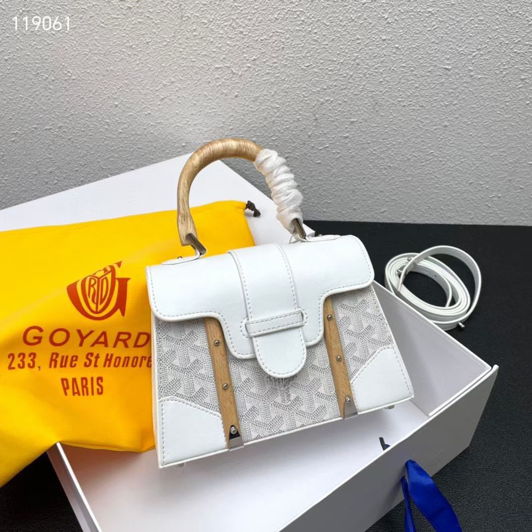 White Goyard women's luxury style bag
