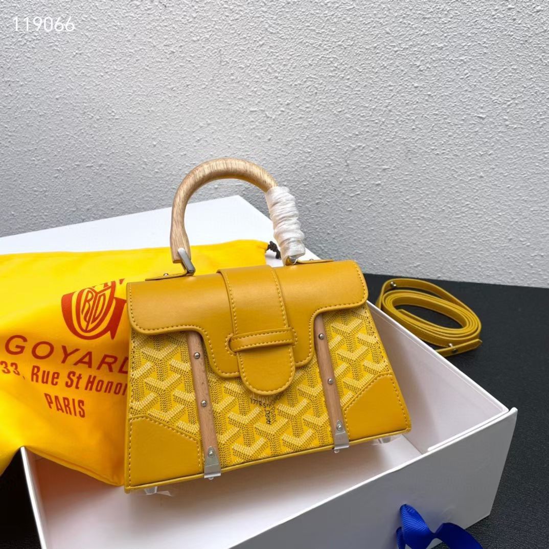 Yellow Goyard women's handbag
