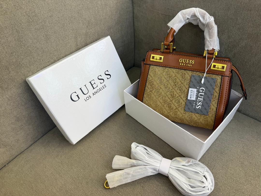 Brown Guess women’s structured mini bag