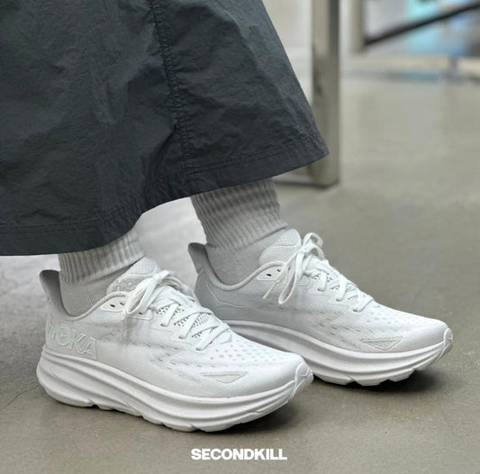 HOKA Bondi 9 white sneakers at Aone Brands Dubai