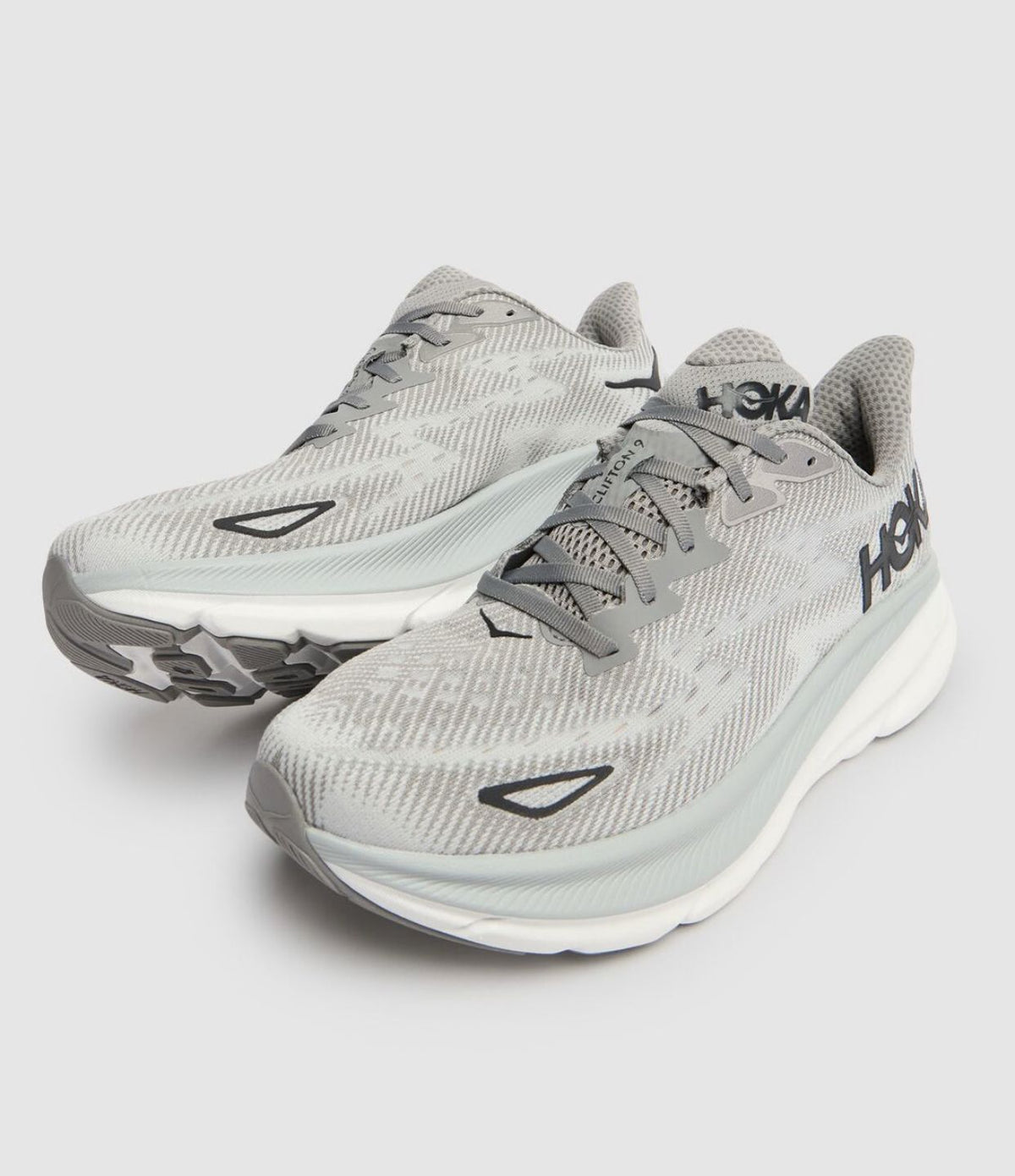 HOKA Clifton 9 Nimbus Cloud White sneakers pair view