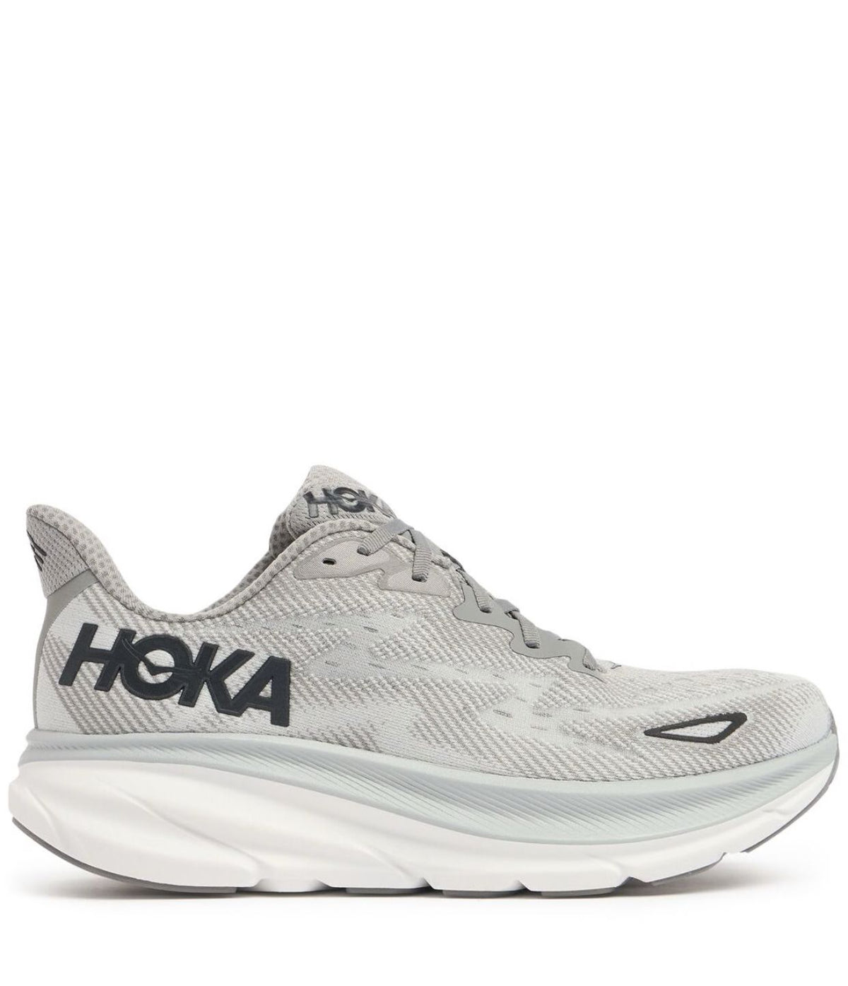 HOKA Clifton 9 Nimbus Cloud White sneaker side profile