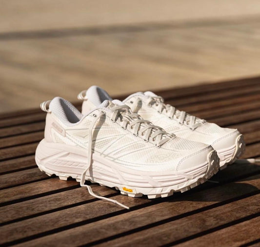 HOKA Mafate Speed 2 White Lunar Rock sneakers at Aone Brands Dubai