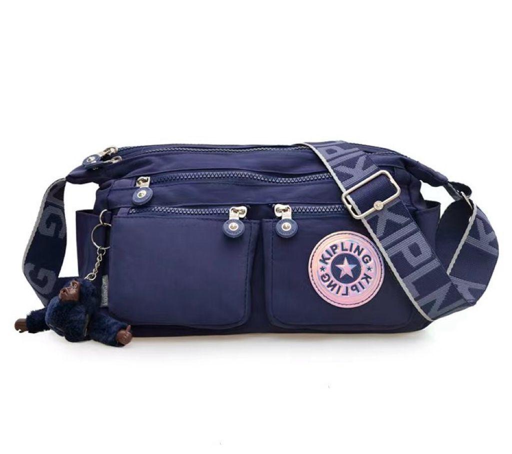 Navy Blue Kipling style women's shoulder bag available at Aone Brands Dubai