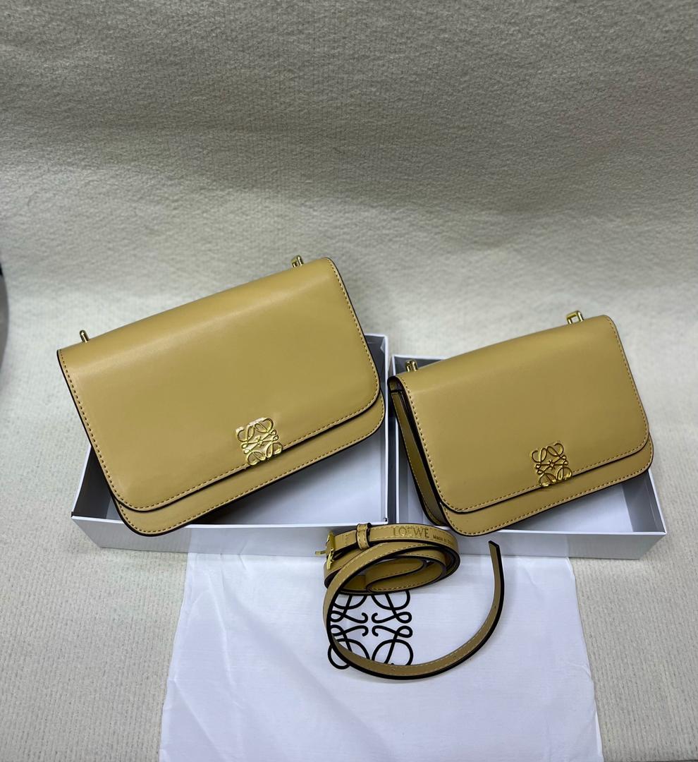 Loewe Women's Bags - Aone Brands DubaiYellow Loewe handbags with matching long straps