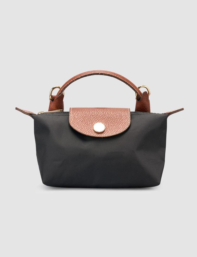 Grey and black Longchamp women’s mini bag