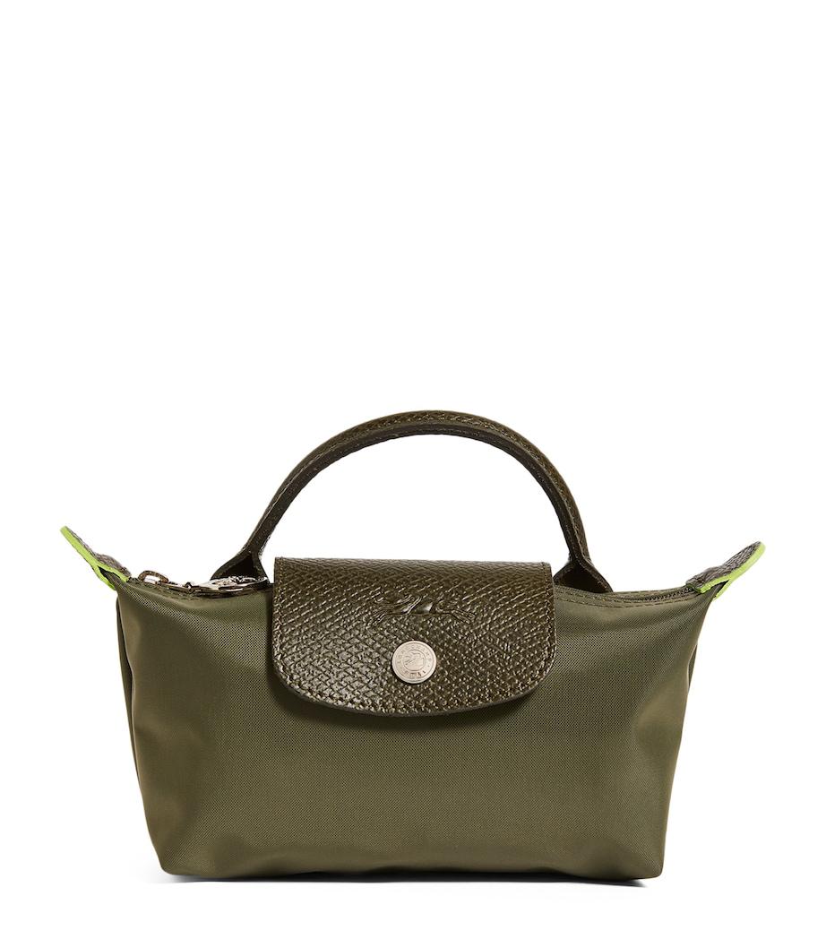 Olive-green Longchamp women’s mini crossbody bag