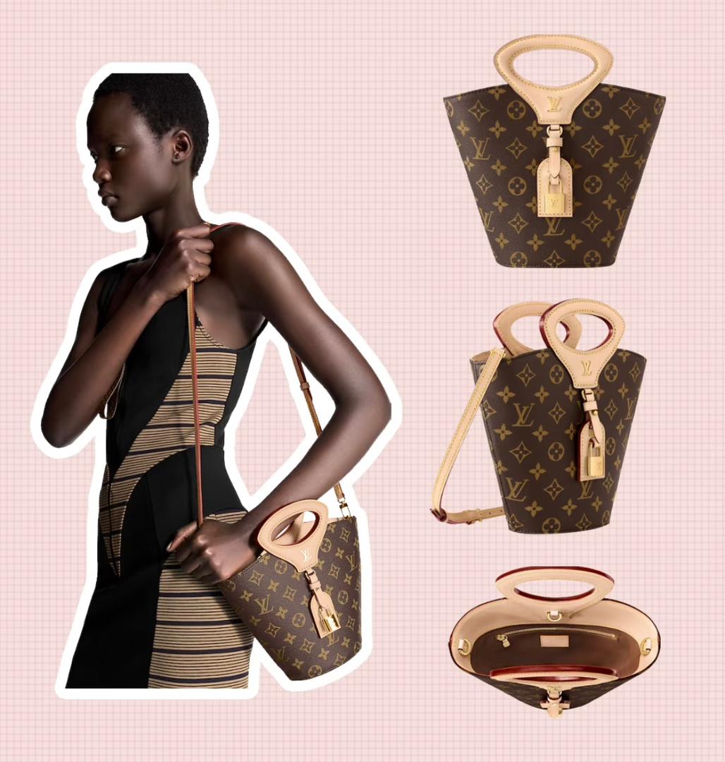 Woman carrying a Louis Vuitton mini top-handle crossbody bag